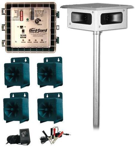 Bird Gard Super Pro 4SB Kit med valgfri højtaler boks eller 4 enkelte højtalere og Solar Panel